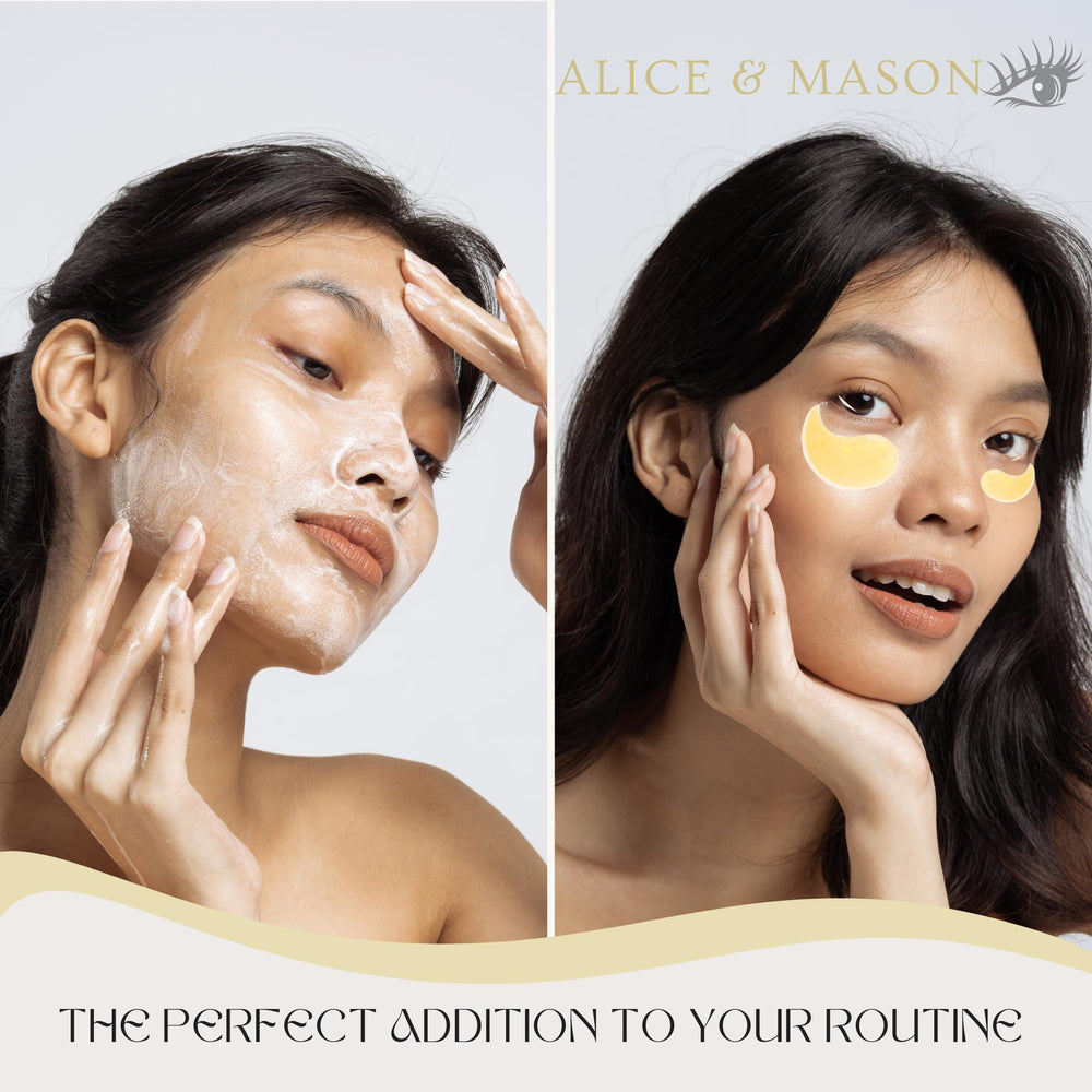Alice & Mason patches fitting comfortably under the eye area