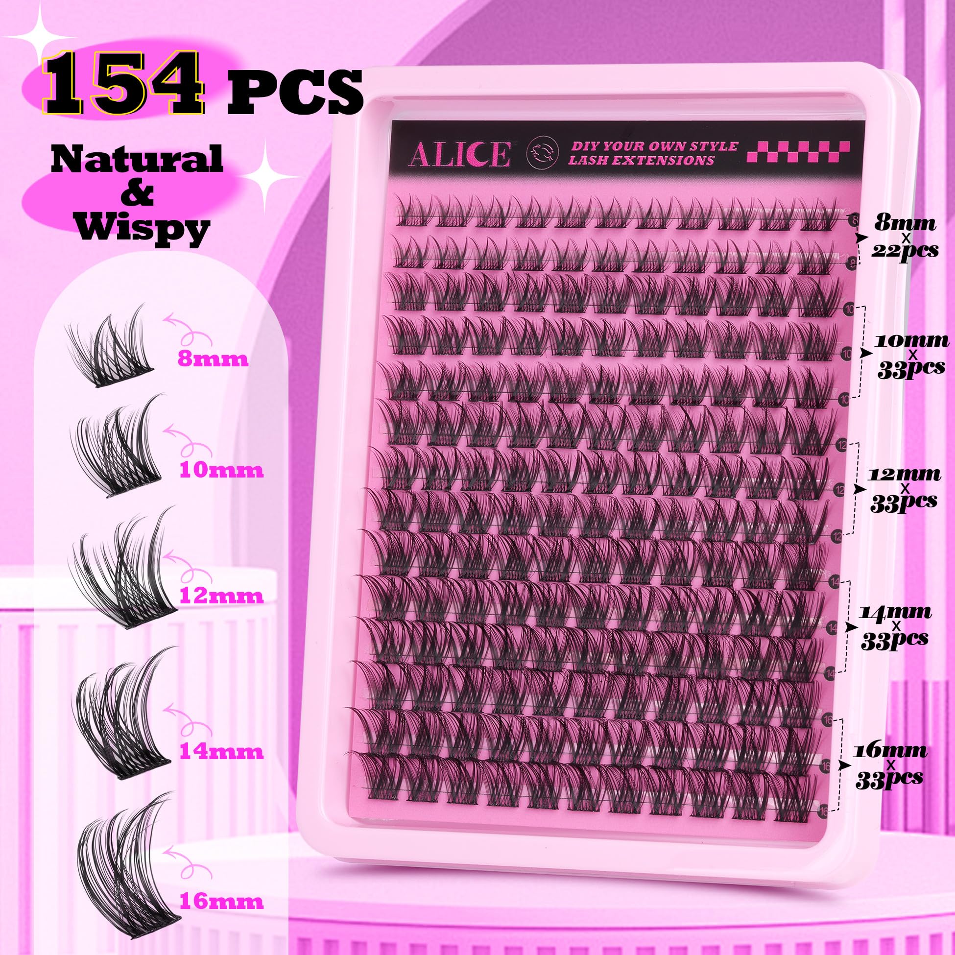 ALICE reusable lash clusters for multiple uses