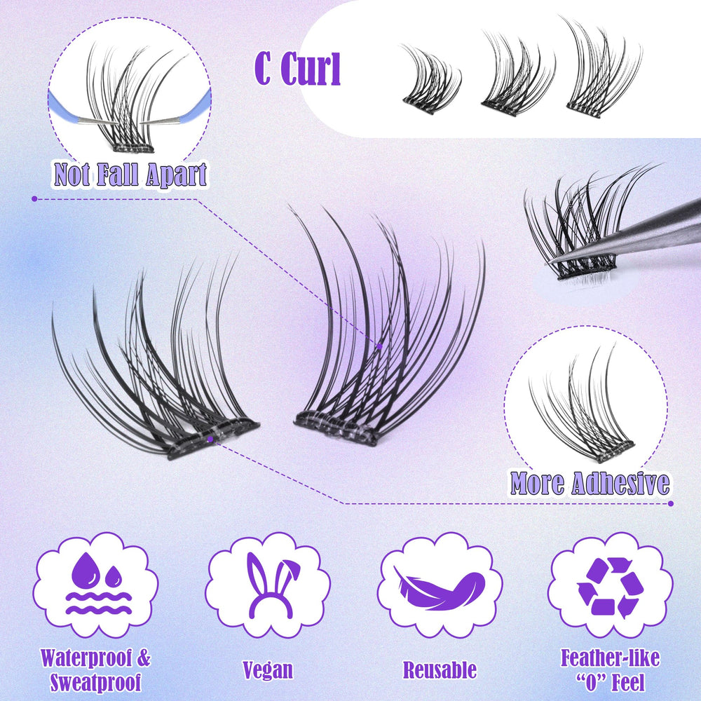 ALICE 8-12mm wispy lashes for daytime to evening looks.