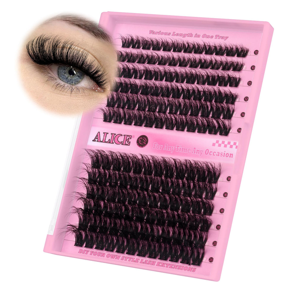 ALICE wispy volume lashes in soft, feather-light synthetic silk fibers.
