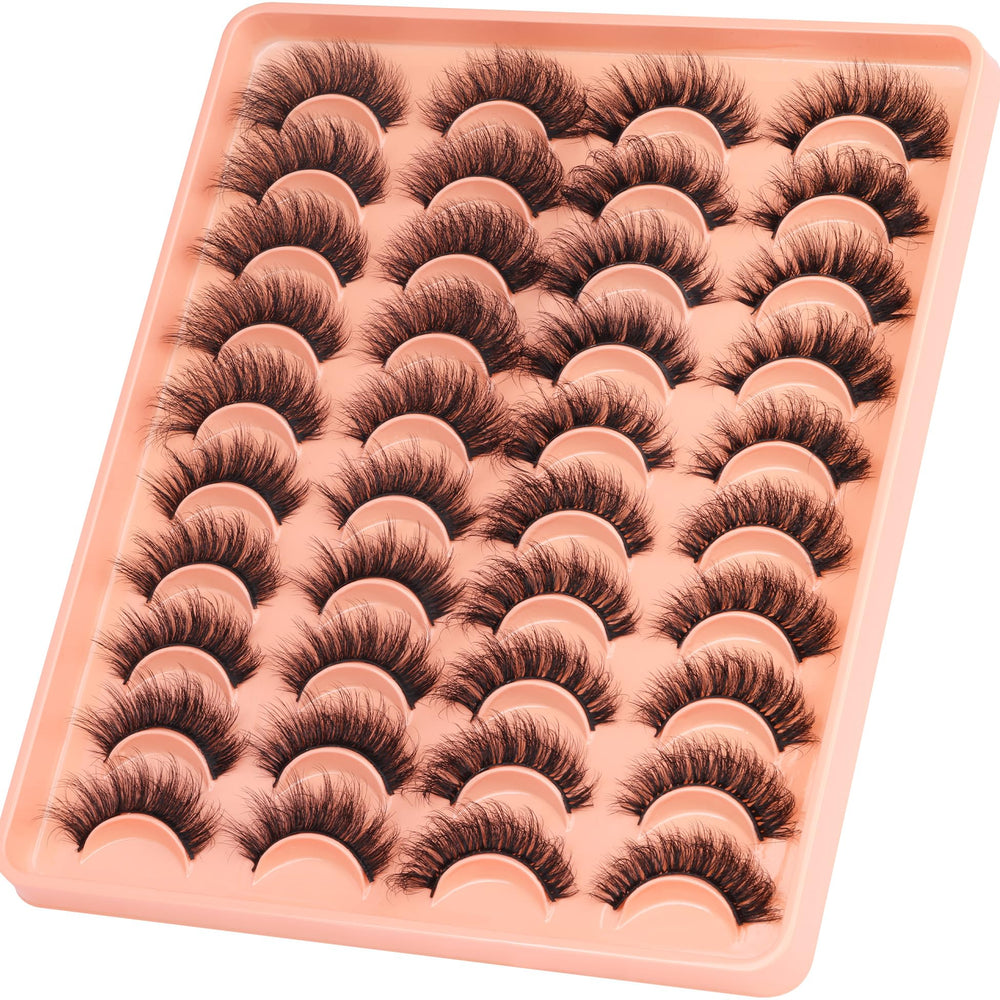 ALICROWN HAIR 20-pairs lashes pack with rainbow tray for gifting.