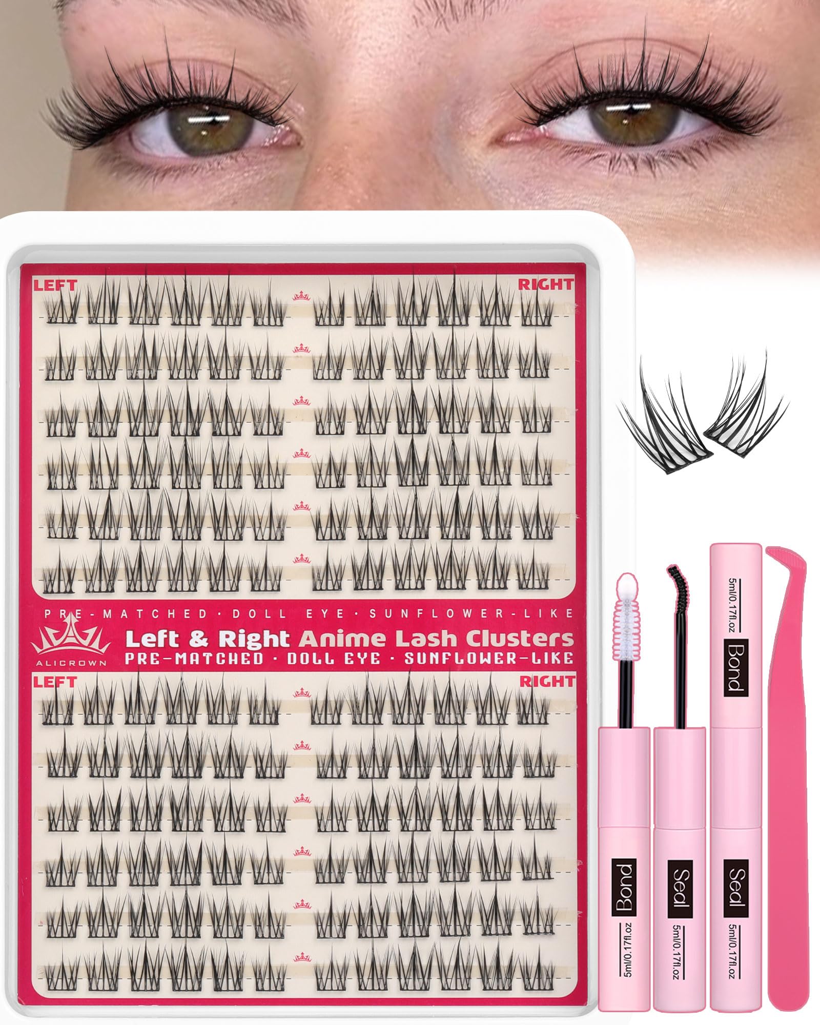 ALICROWN HAIR complete kit includes everything for DIY doll-eye look.
