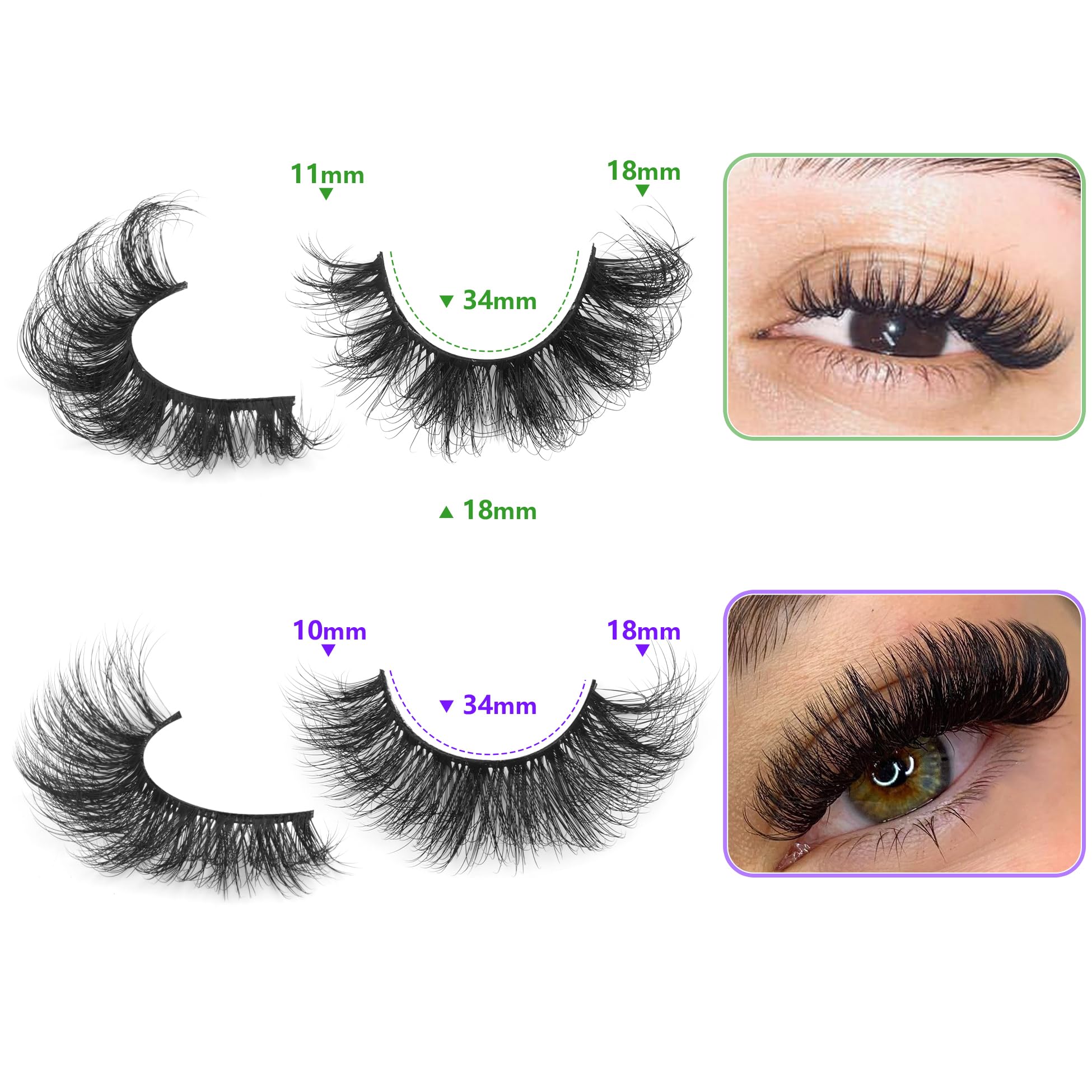 ALICROWN HAIR Faux mink lashes deliver soft, fluttery drama.