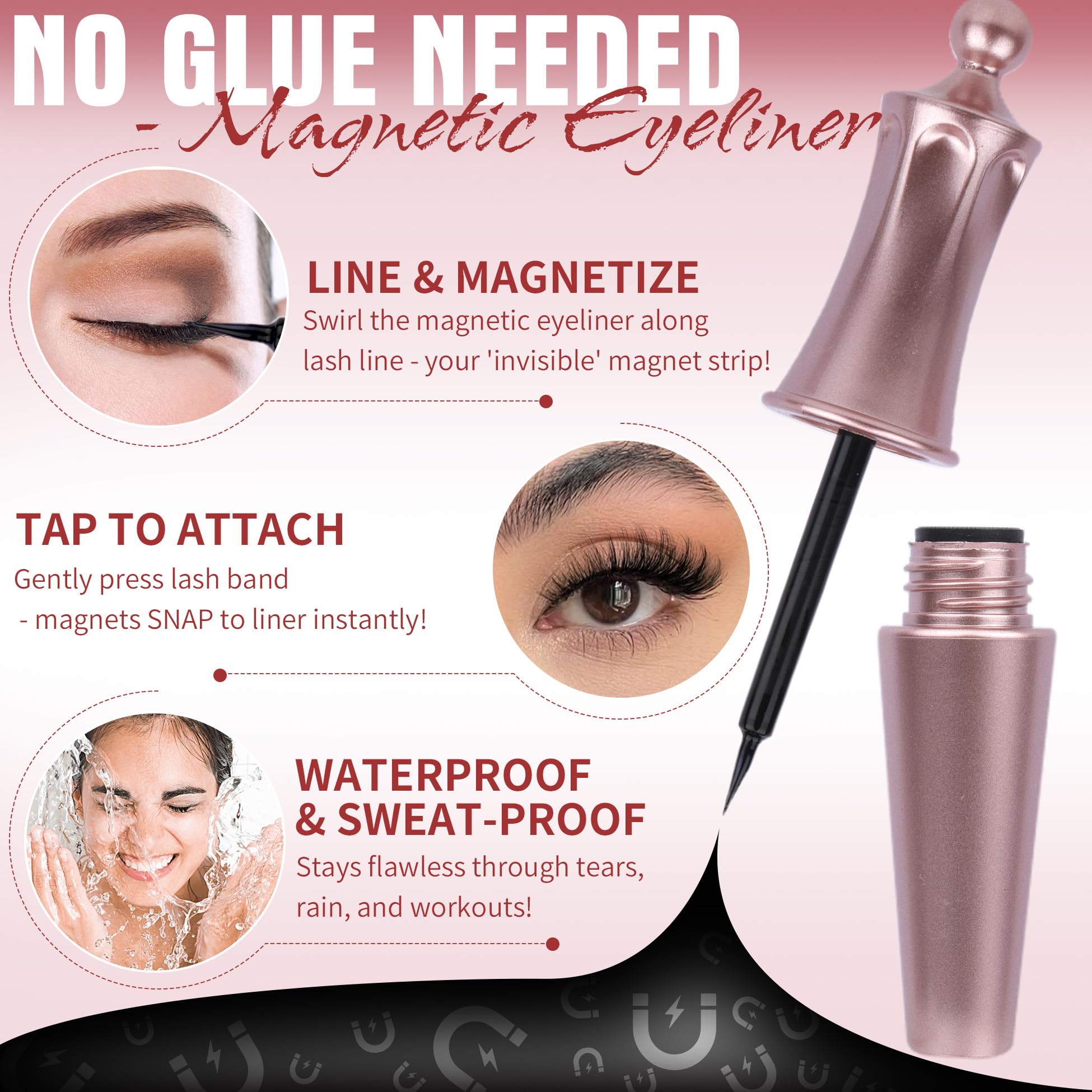 ALICROWN HAIR reusable magnetic lashes designed for 10+ wears.