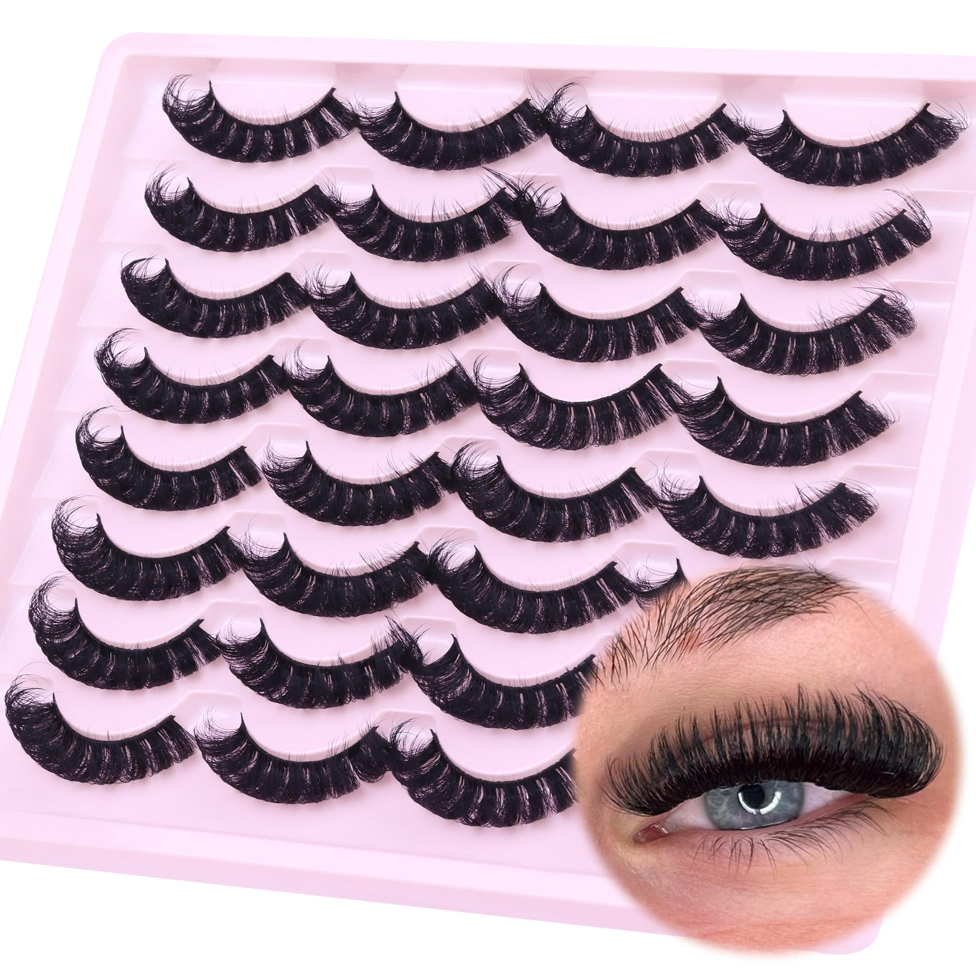 ALICROWN HAIR Russian strip D-curly lashes for natural definition