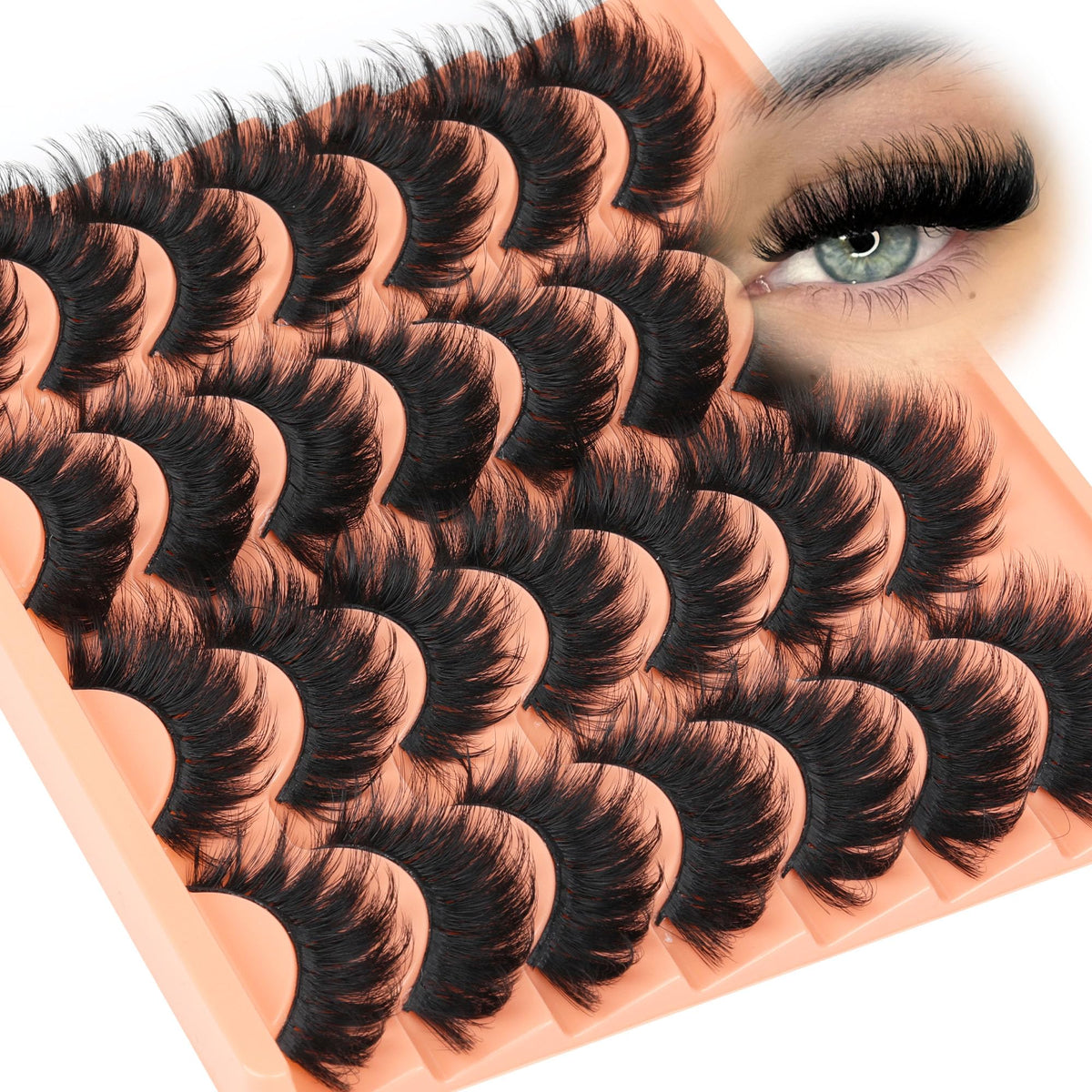 ALICROWN HAIR Strip Lashes cat-eye silhouette for bold, head-turning eyes.