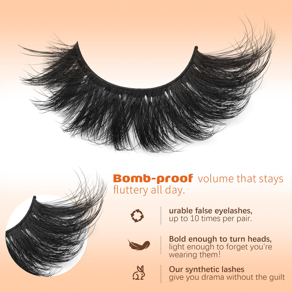 ALICROWN HAIR Strip Lashes reusable up to 10 wears for versatile glam.