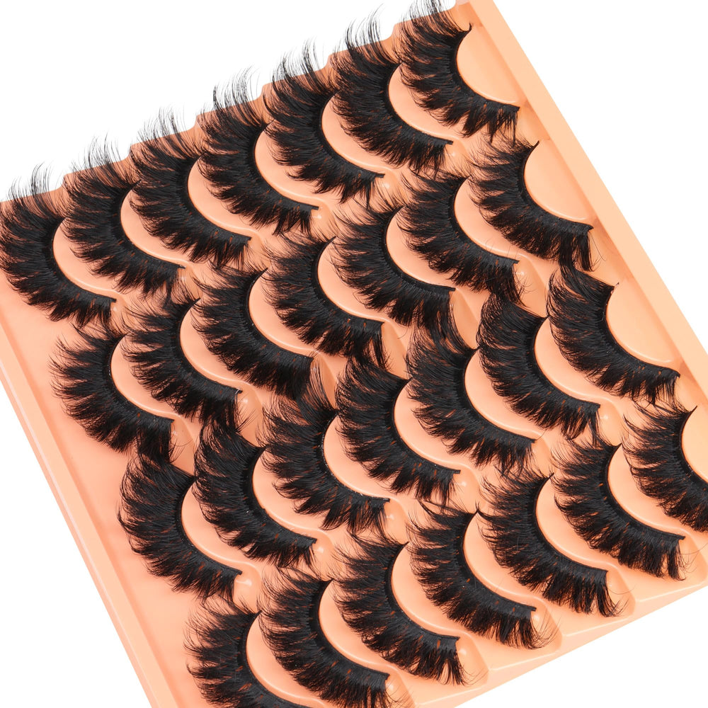 ALICROWN HAIR Strip Lashes thick wispy layers for dramatic volume.