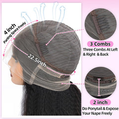 Alidiamond full lace cap construction enables flexible parting and secure wear