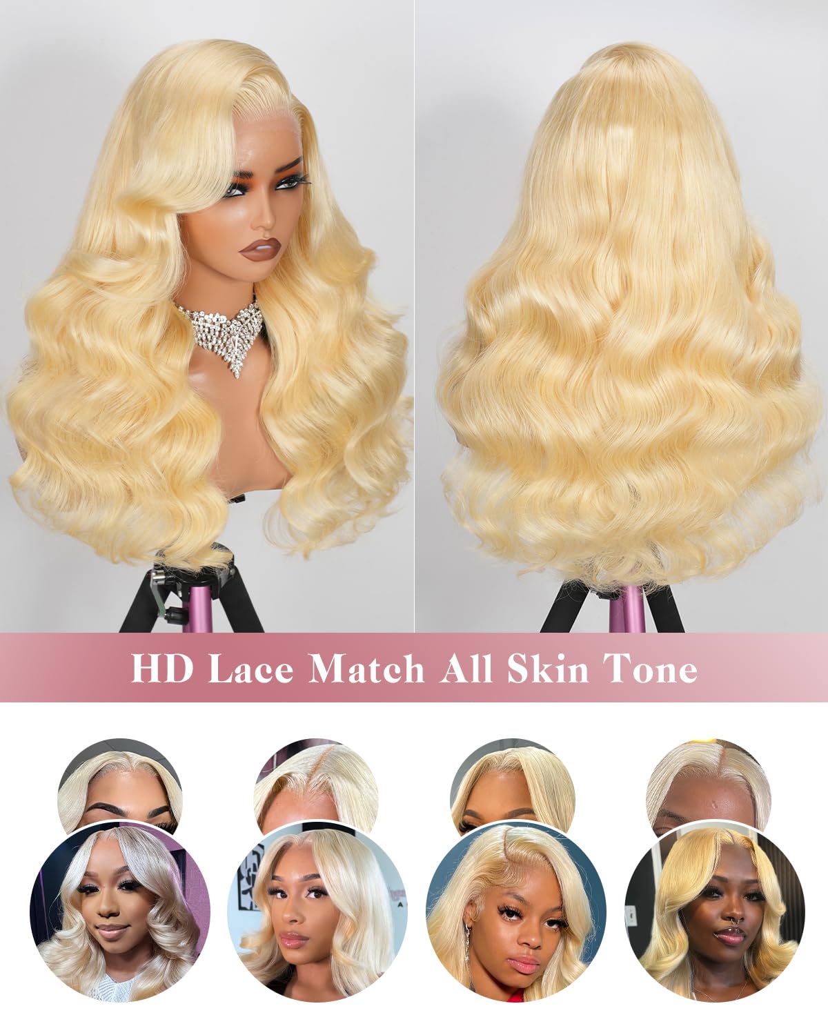 ALIDIDI MINI KNOTS 613 200 density wig creates full, natural-looking volume