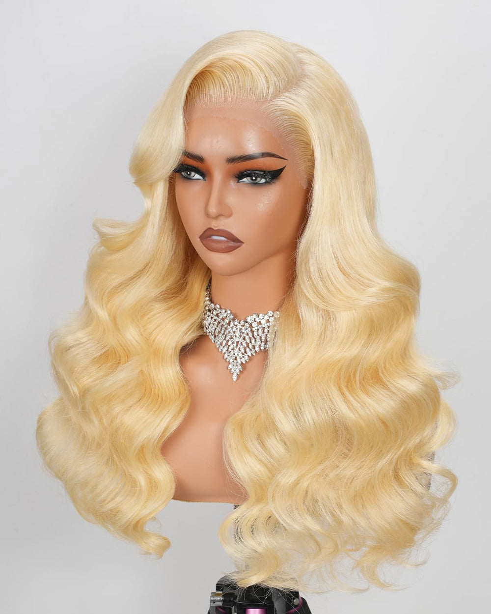 ALIDIDI MINI KNOTS 613 front lace wig with natural hairline for versatile parting options