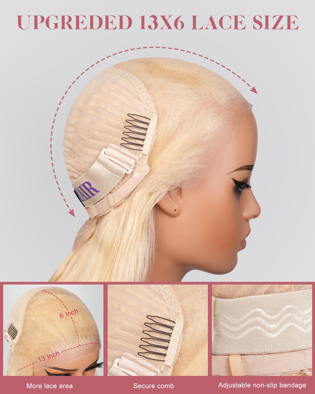 ALIDIDI MINI KNOTS 613 pre-plucked hairline facilitates easier styling