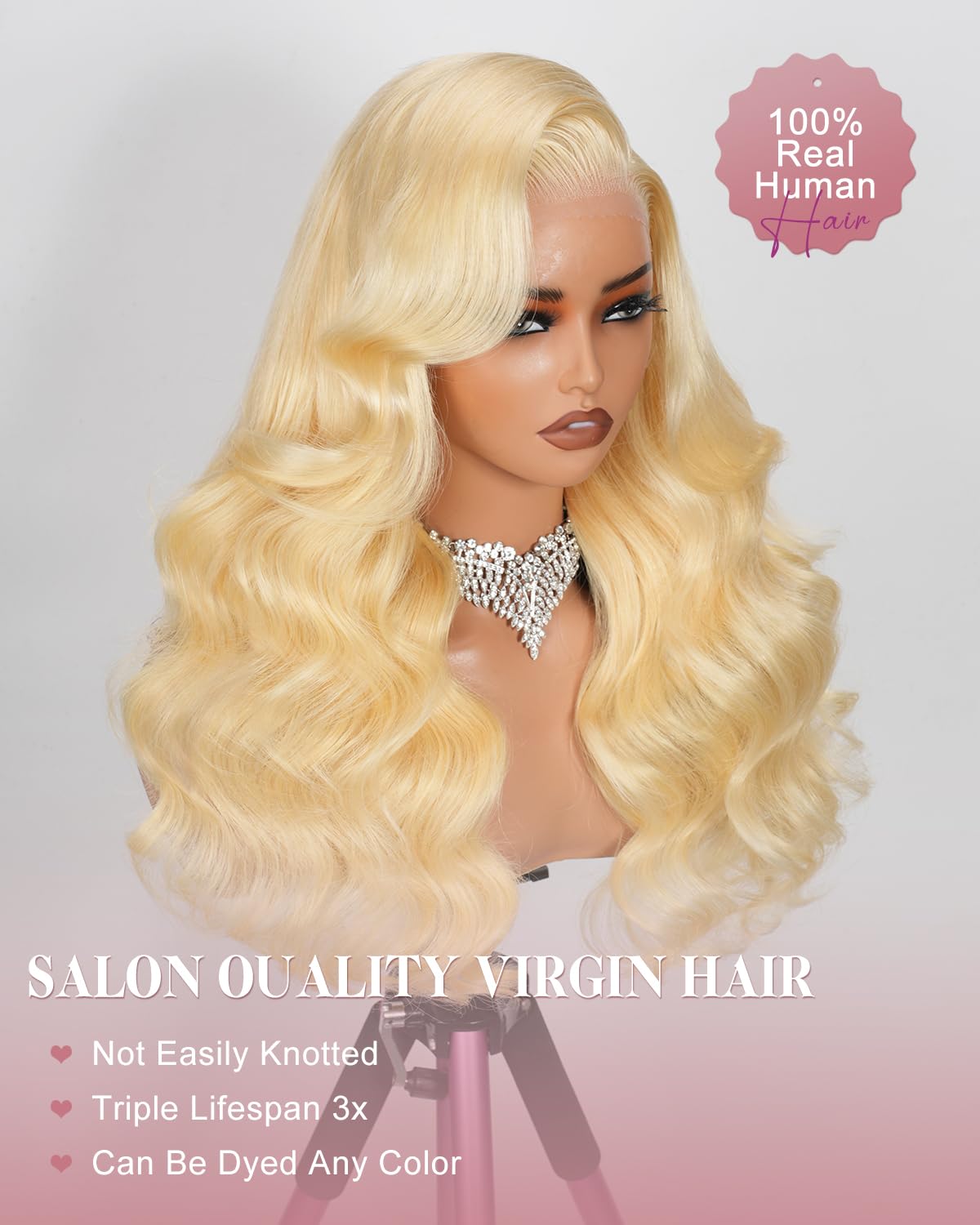 ALIDIDI MINI KNOTS 613 virgin human hair close-up shows healthy strands and quality