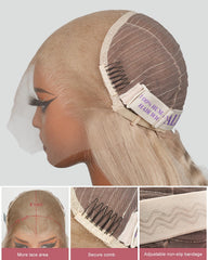 ALIDIDI MINI KNOTS ash blonde wig full density 180 percent for fullness.