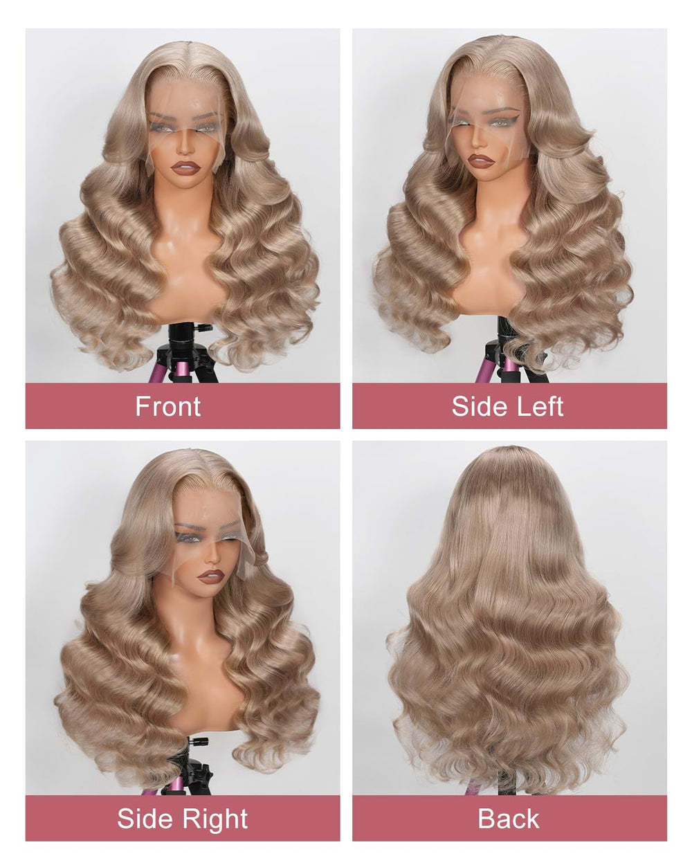 ALIDIDI MINI KNOTS ash blonde wig pre-plucked hairline for easy styling.