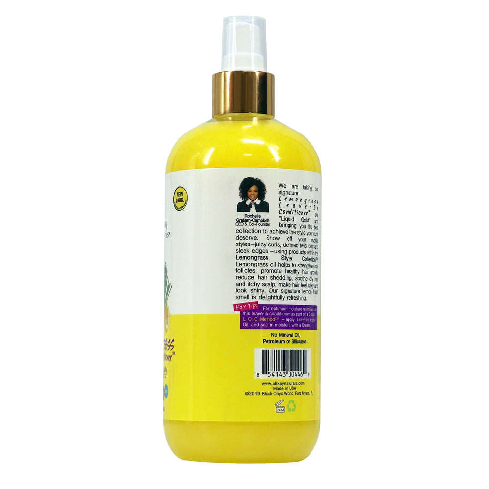 Alikay Naturals Lemongrass Leave-In texture close-up highlighting lightweight formula.