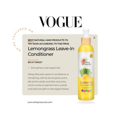 Alikay Naturals Lemongrass Leave-In bottle with citrus scent for refreshing routine.