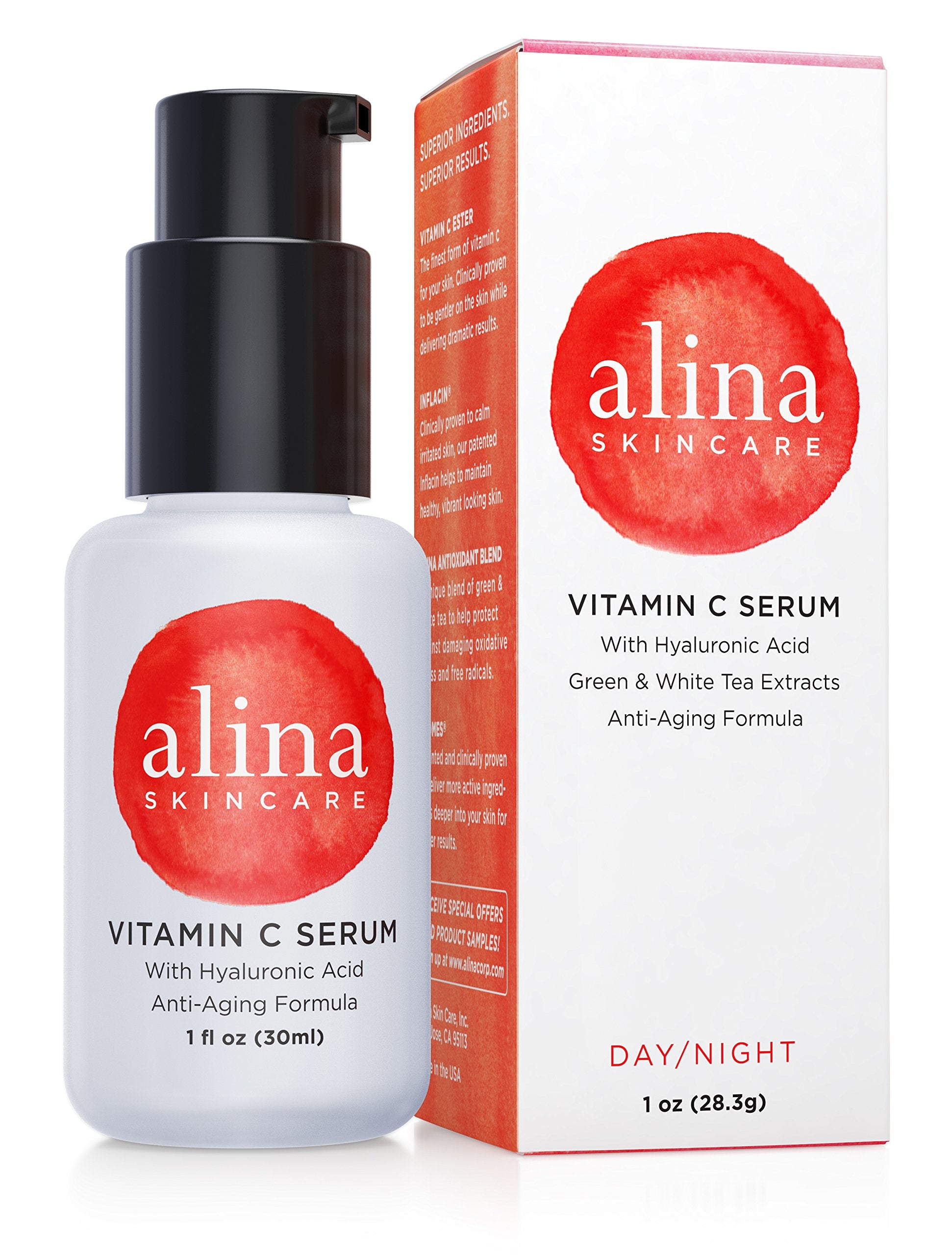 Alina Skin Care packaging box highlights science driven formulation
