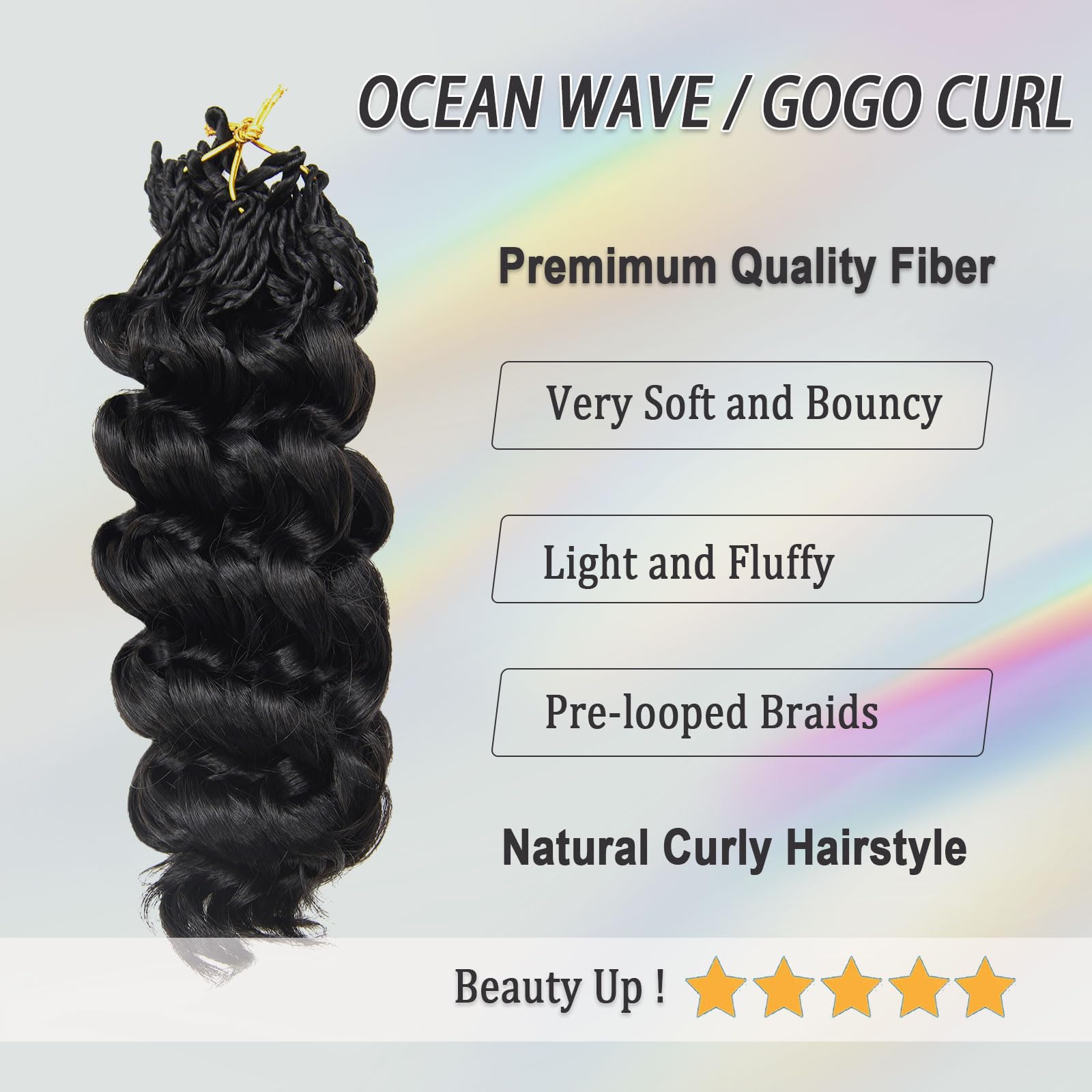 Alinyasha GoGo Curl bohemian curl top 10in versatile for goddess or casual styles.