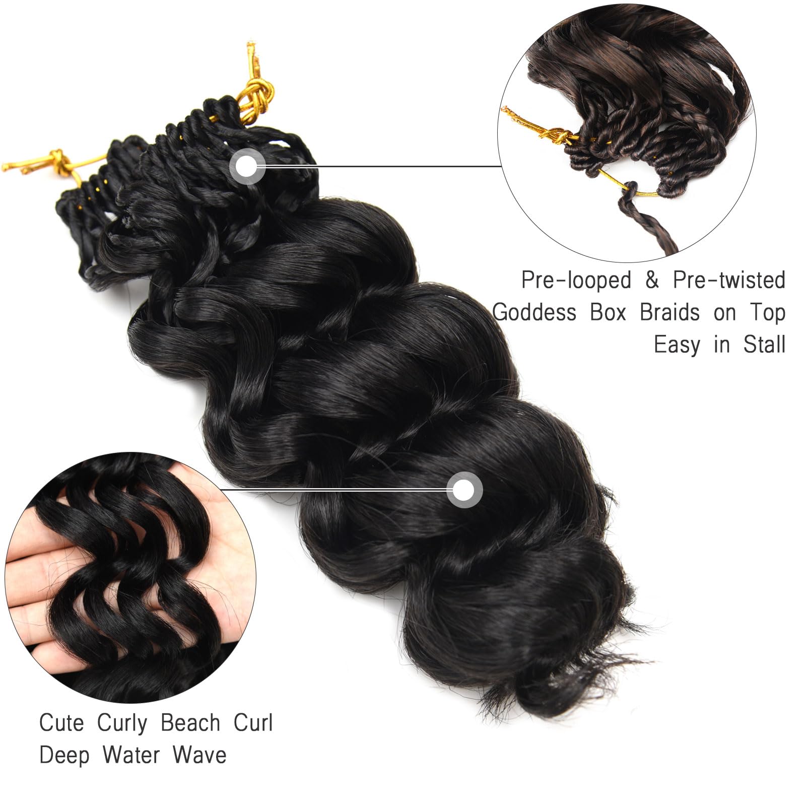 Alinyasha GoGo Curl gypsy box braids 10in easy to style.
