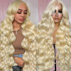Alipeacock 613 lace front wig with 13x6 parting for natural volume