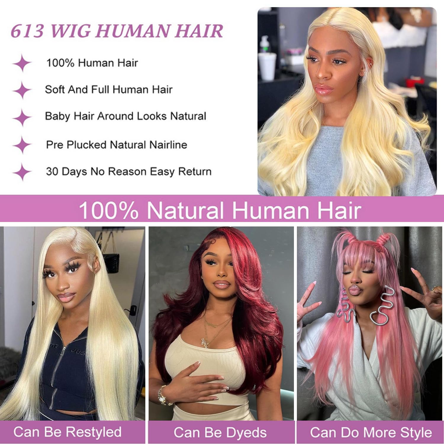 Alipeacock 613 wig with bleached knots for seamless hairline