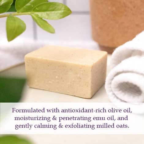 Alise's Emu Oil bar soap, rich lather and moisture.