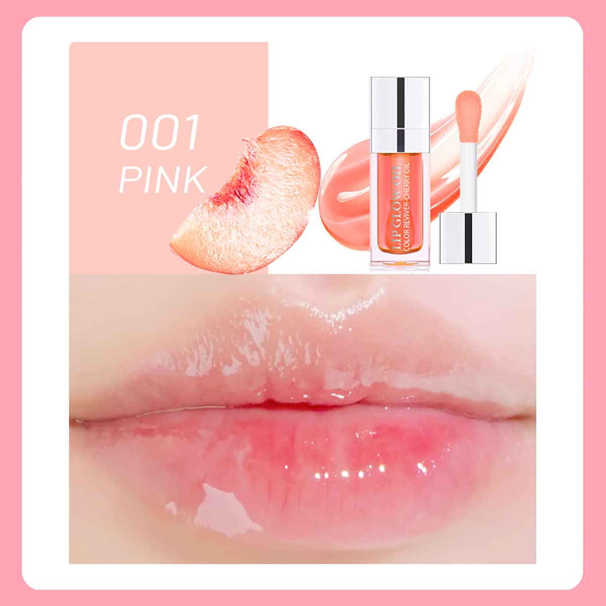 Alisesun Lip Glow Oil applicator on lips for smooth shine.