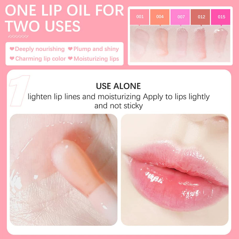 Alisesun Lip Glow Oil packaging with color options.