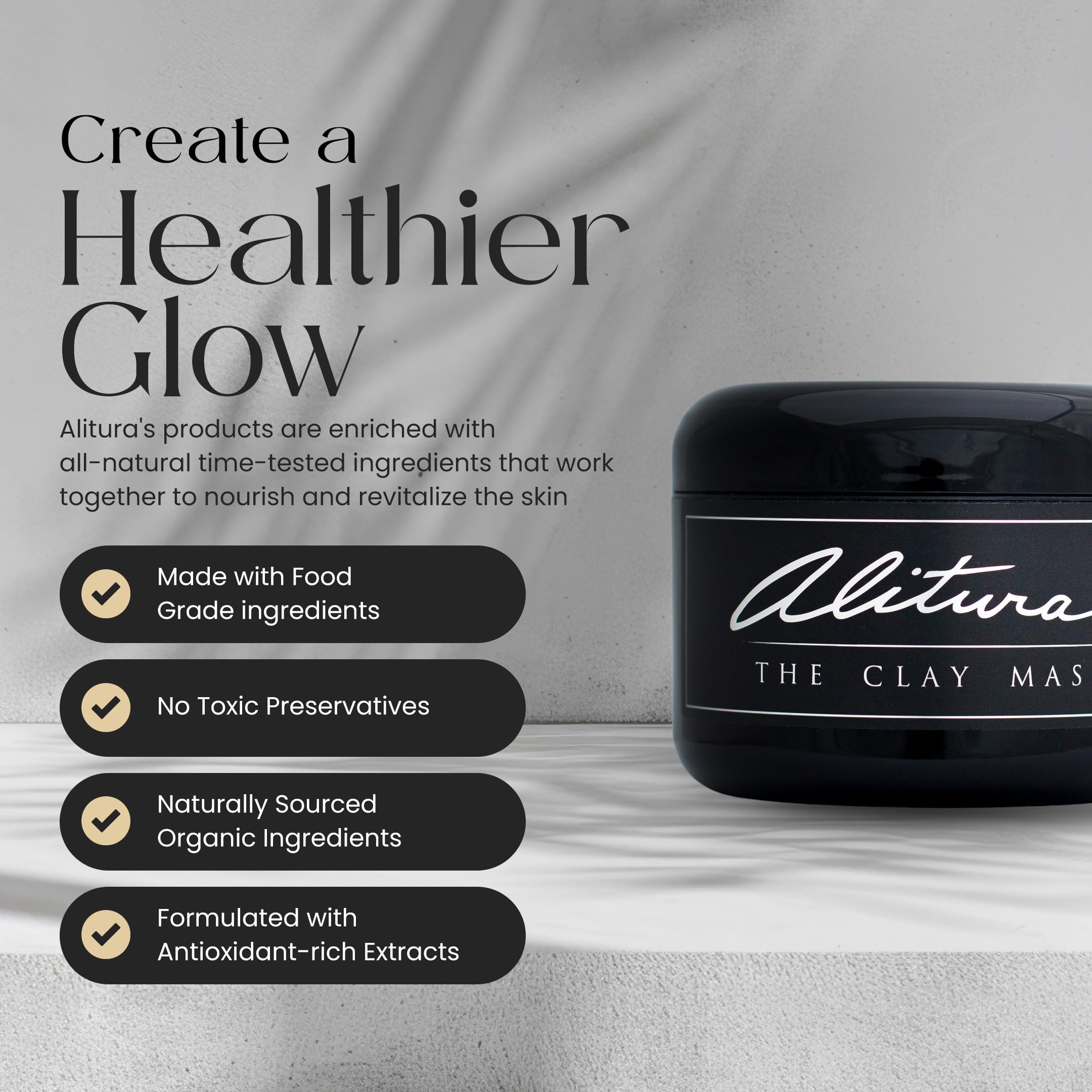 Alitura Clay Mask results: smoother, glowing skin after use