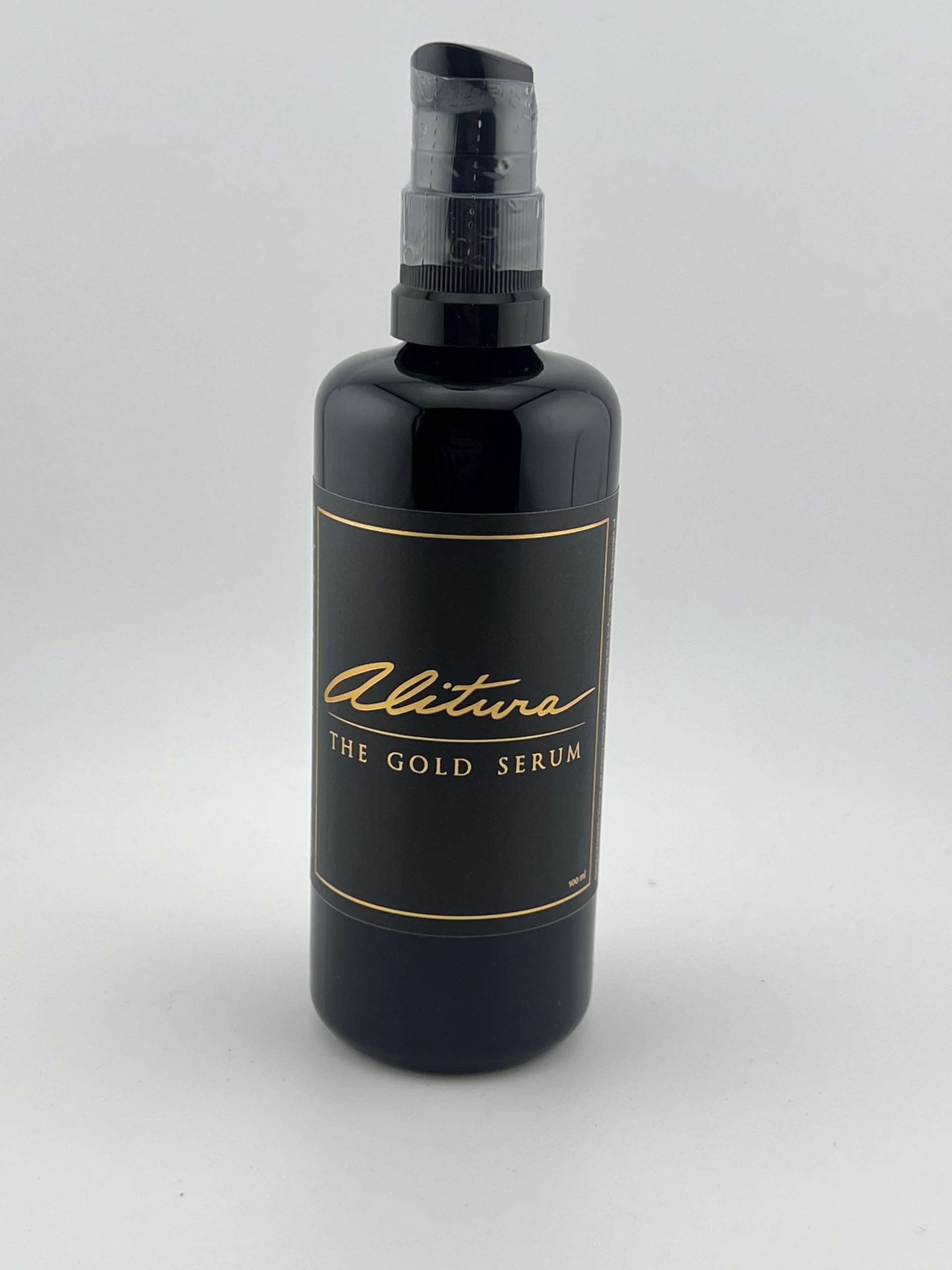 Alitura Gold Serum hemp seed oil detail close-up emphasizing hydration benefits