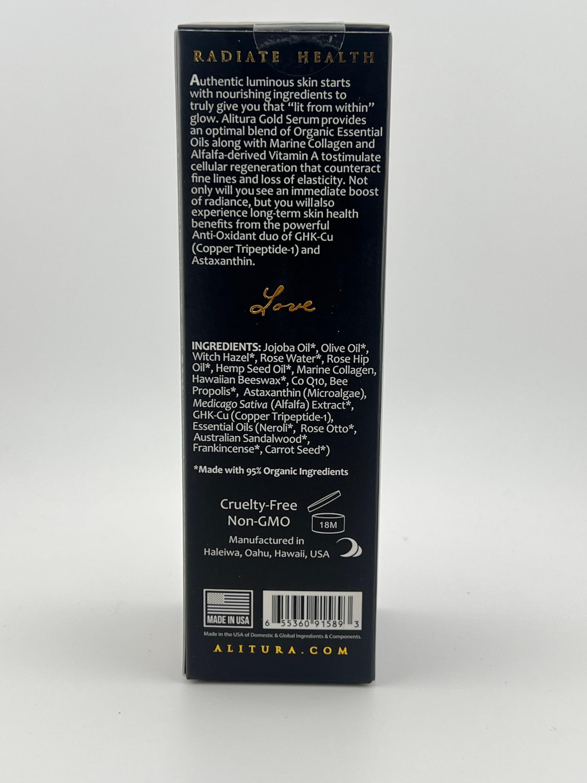 Alitura Gold Serum with rosehip and jojoba oils for balanced nourishment