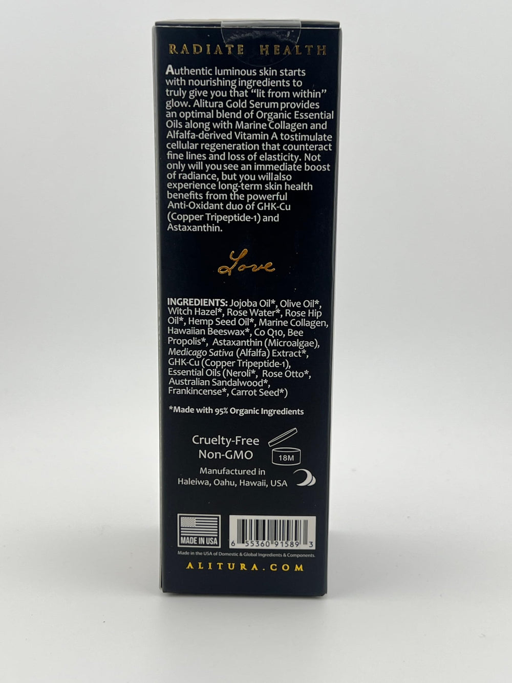 Alitura Gold Serum with rosehip and jojoba oils for balanced nourishment