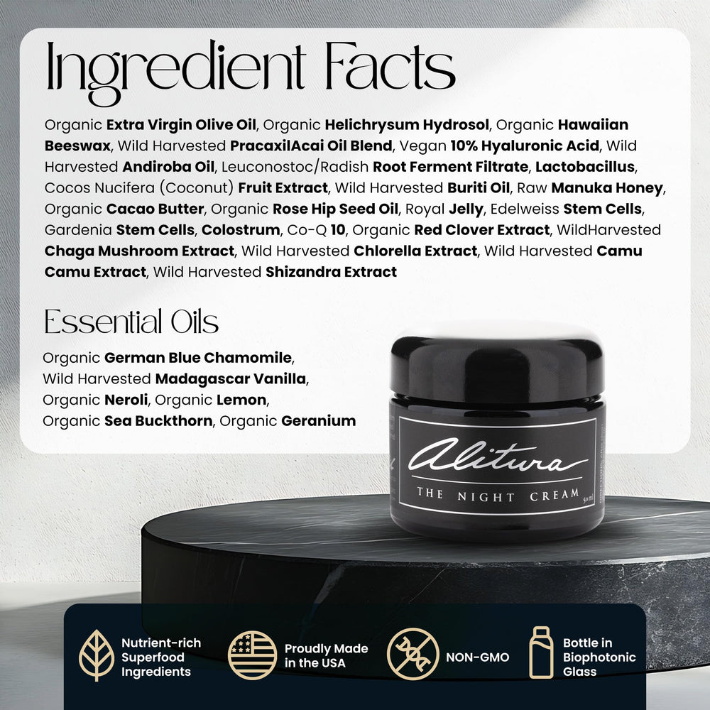 Close-up of night cream texture for smooth, creamy skincare application.