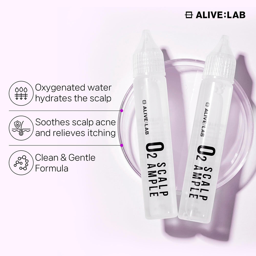 ALIVE:LAB ALIVELAB O2 Centella Asiatica extract close-up for calming scalp care.