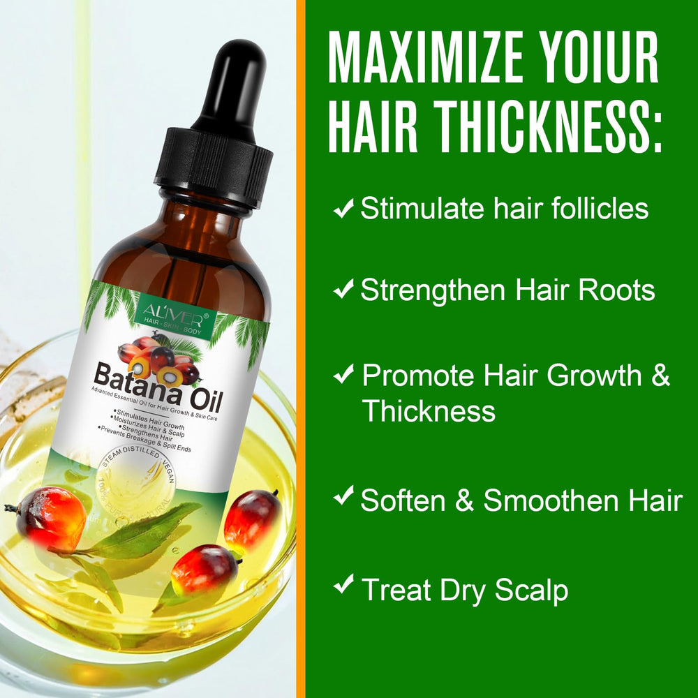 Scalp massage with ALIVER Batana Oil illustrating soothing care.
