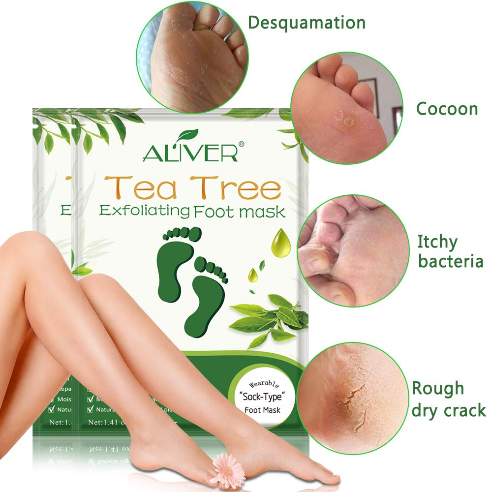 ALIVER Foot Peel Mask 3-pack helps with dry rough skin over time