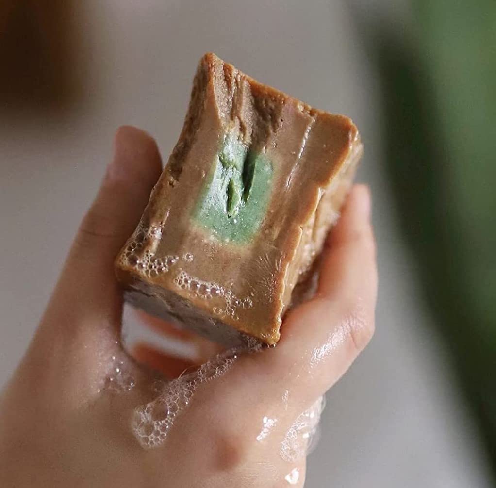ALKAWTHAR Handmade Laurel Soap bars on natural board for bath routine