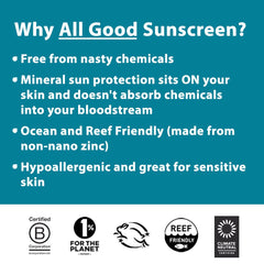 All Good Facial Sunscreen Mineral SPF30 bottle for mineral-based daily protection