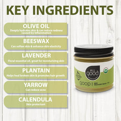 All Good Goop Recovery Balm lavender essential oil detail for gentle fragrance care.