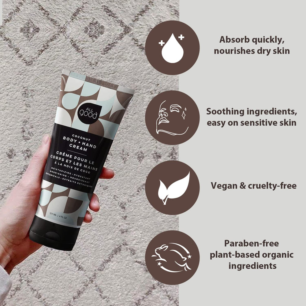 All Good Hand & Body Lotion jasmine rose bottle for sensory hydration.