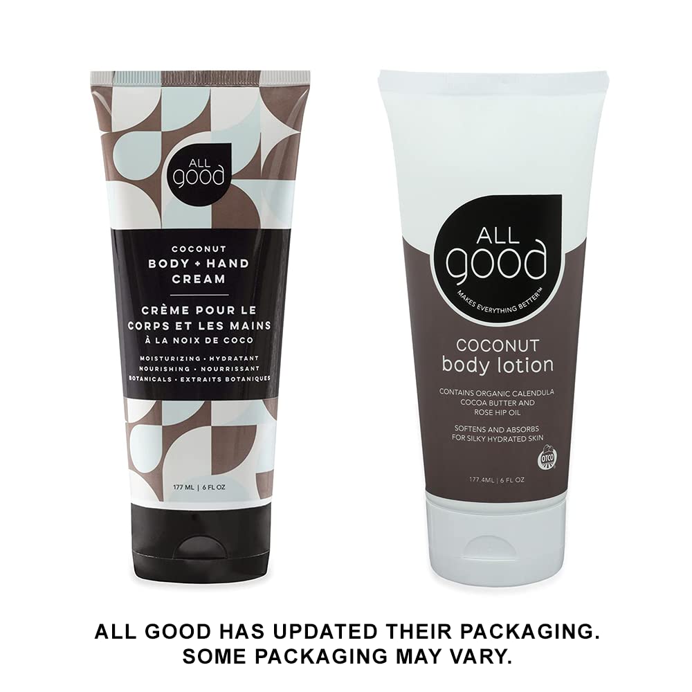 All Good Hand & Body Lotion lavender bottle for calming aromatherapy.