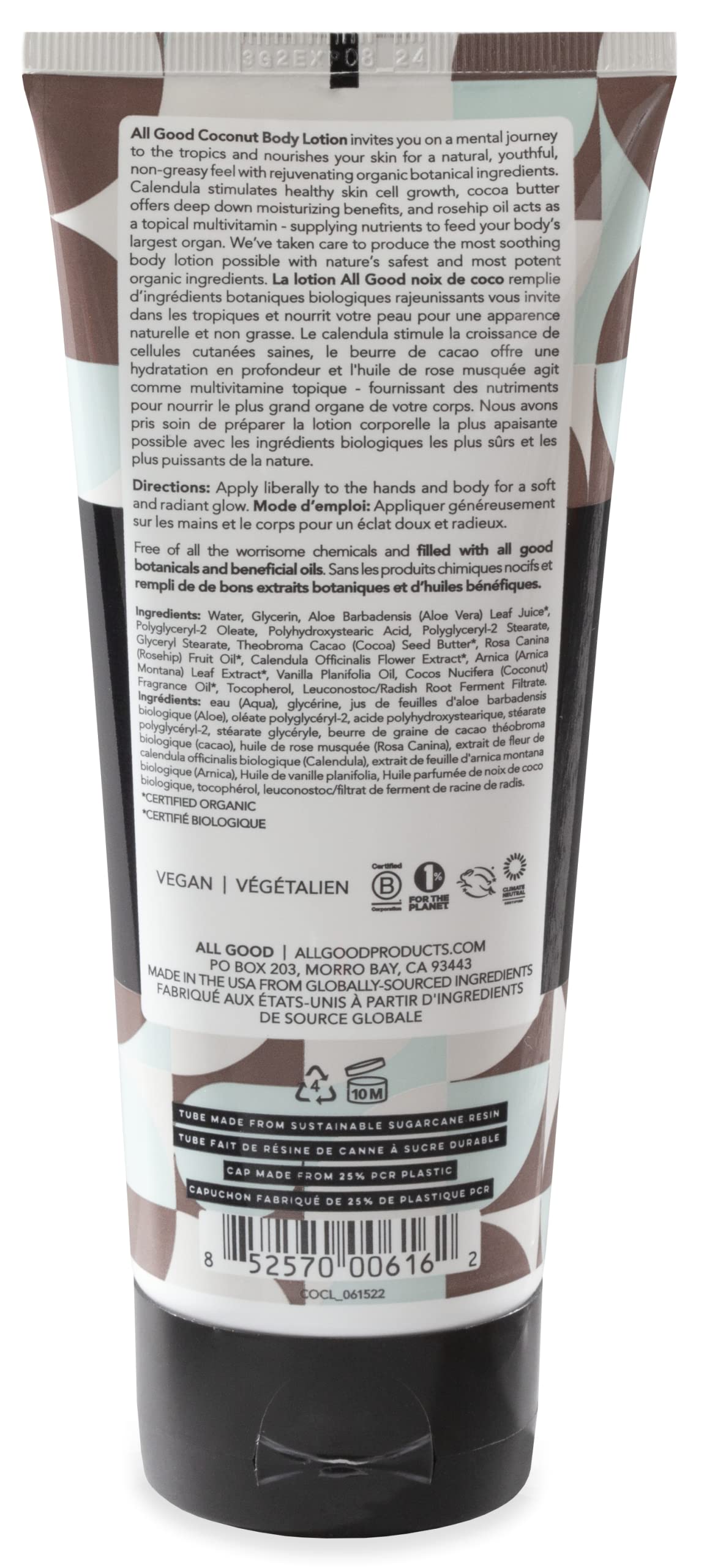All Good Hand & Body Lotion Vitamin E infusion helps lock in moisture.