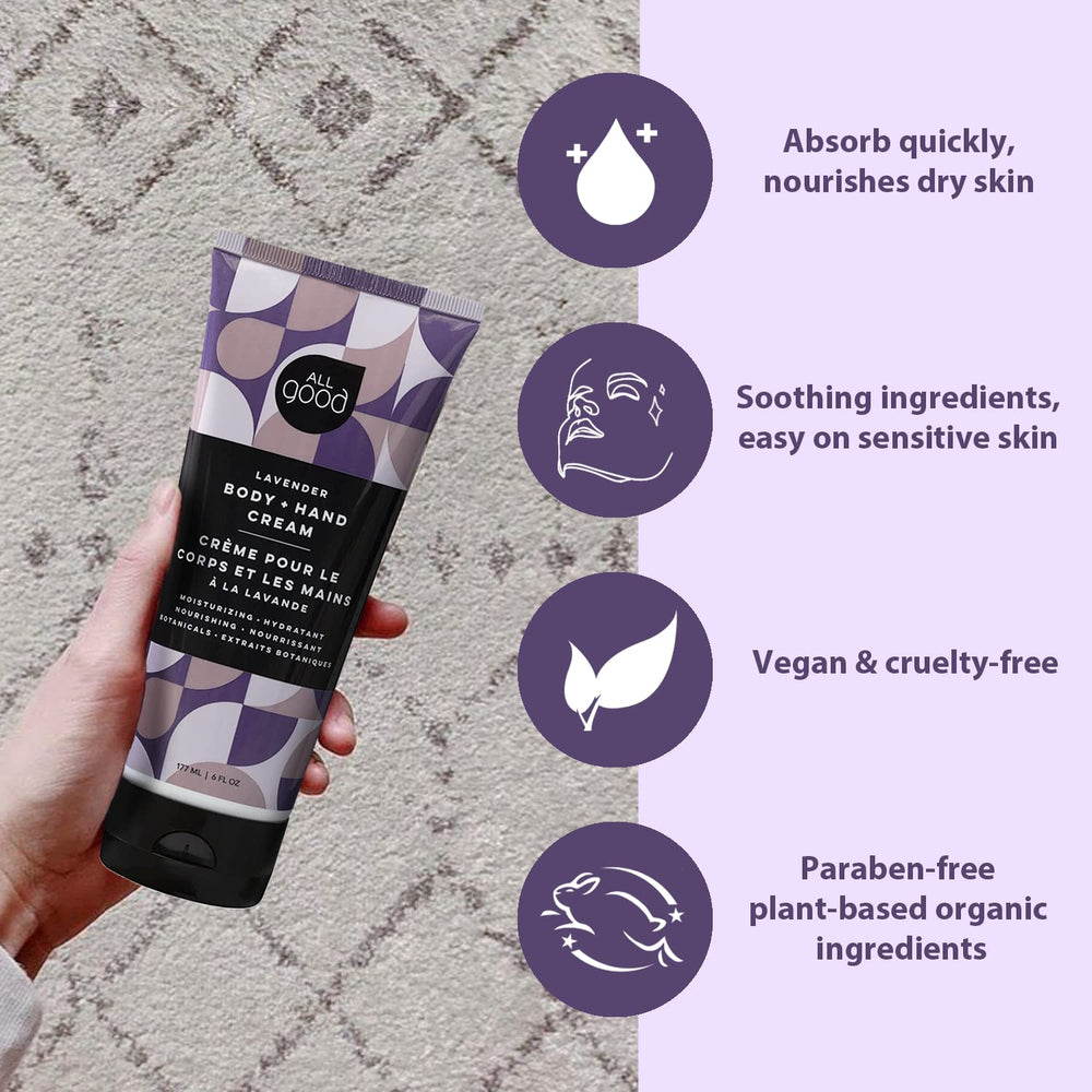 All Good lotion absorbs easily for silky skin.