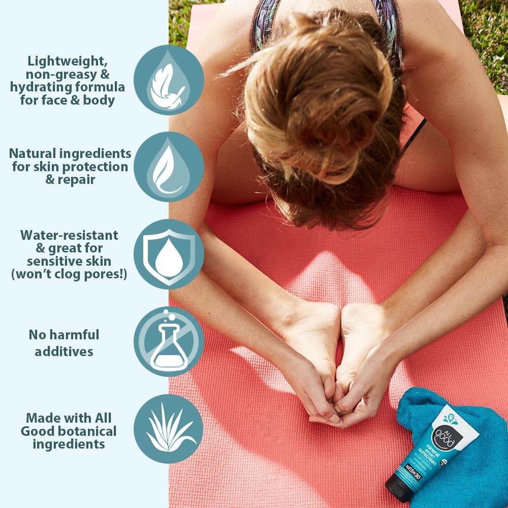 All Good Sport SPF 30 lotion covering arms and legs for full body protection