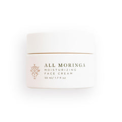 All Moringa Face Cream jar close-up showing rich hydration for dry skin.