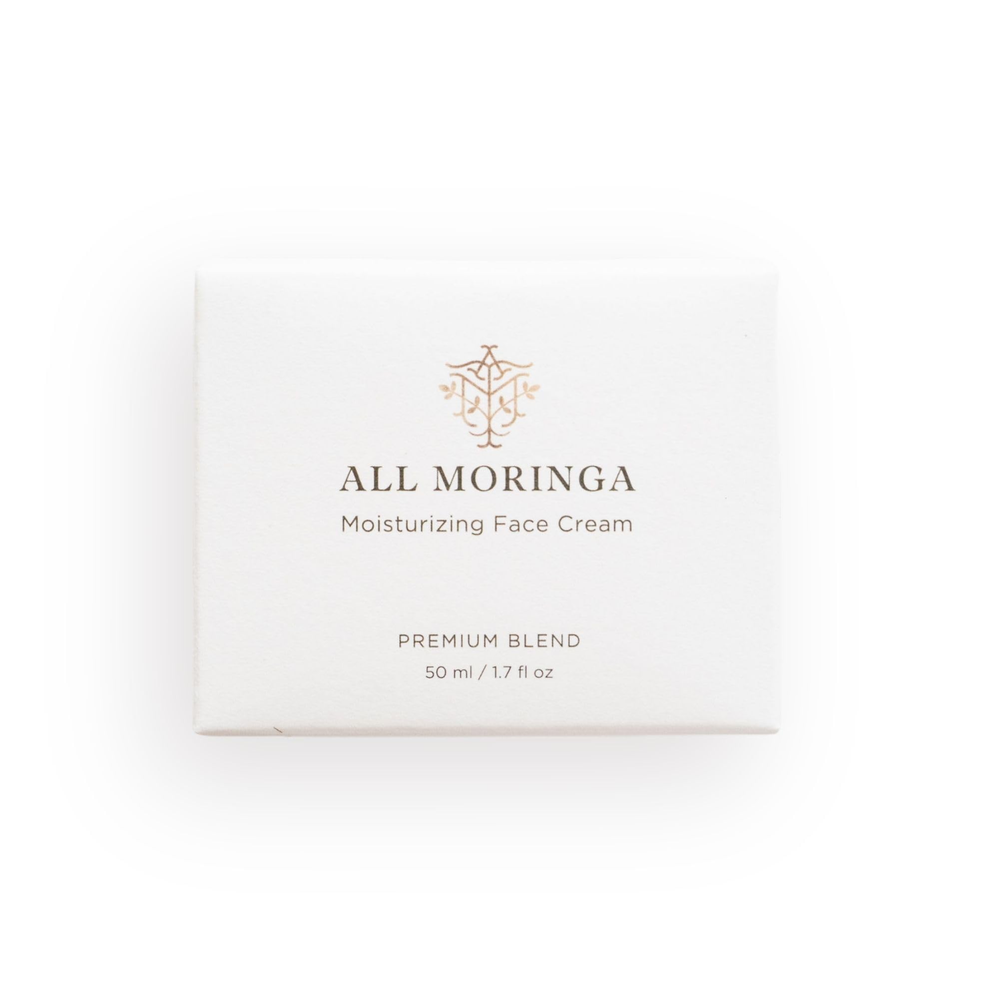 All Moringa Face Cream label on jar highlights natural vegan and cruelty-free formula.