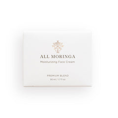 All Moringa Face Cream label on jar highlights natural vegan and cruelty-free formula.