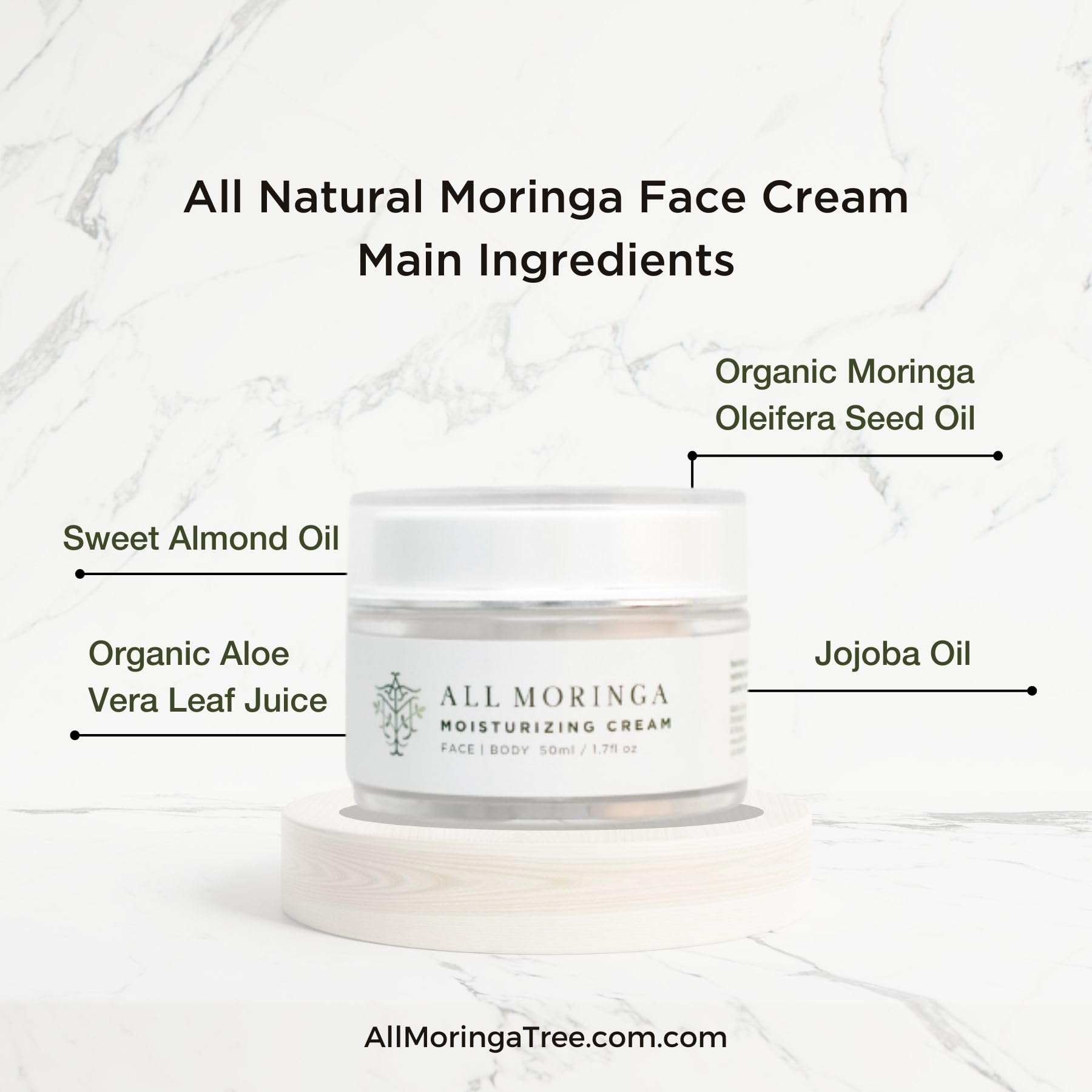 All Moringa packaging and jar display eco friendly design.