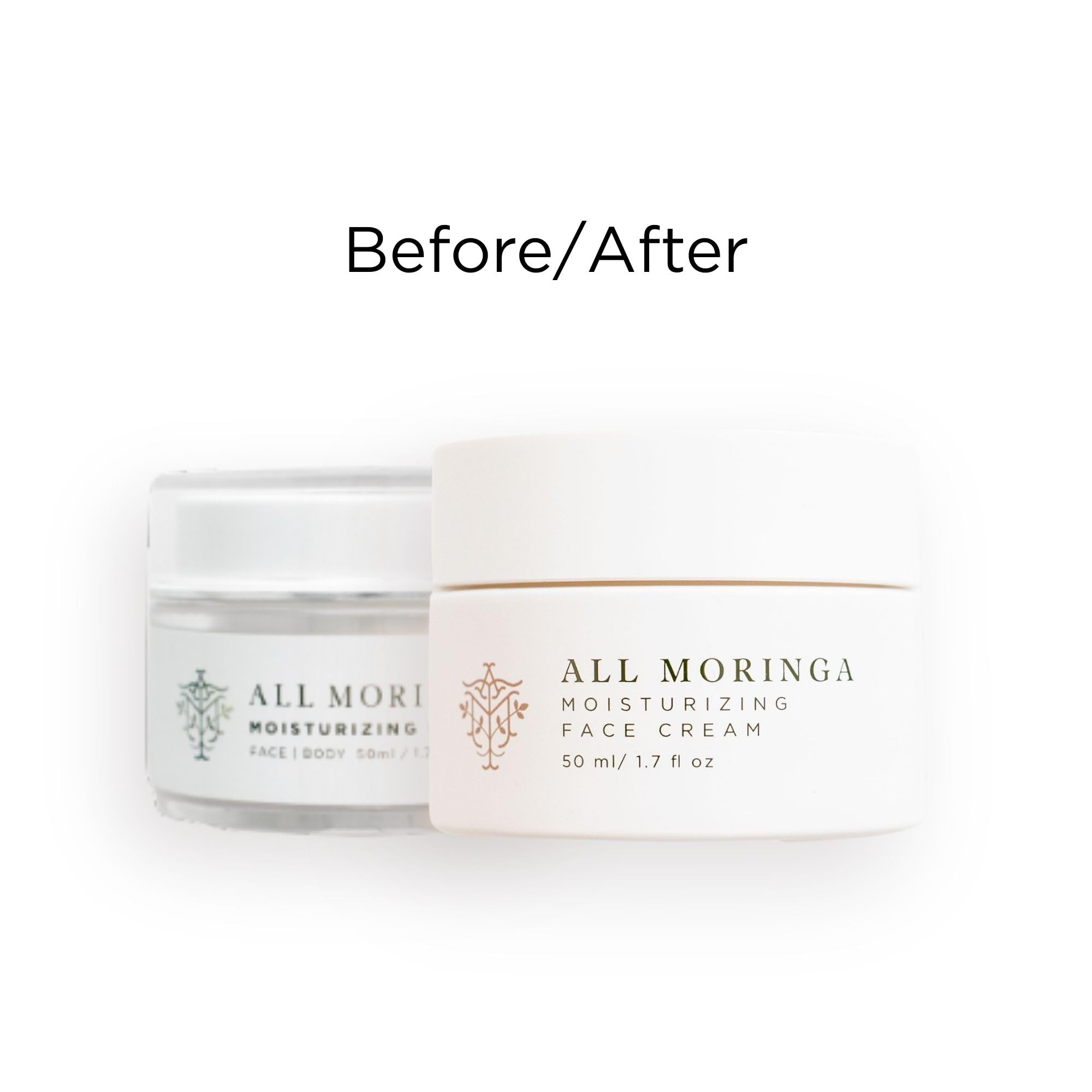 All Moringa Face Cream texture close-up, silky application for sensitive skin.